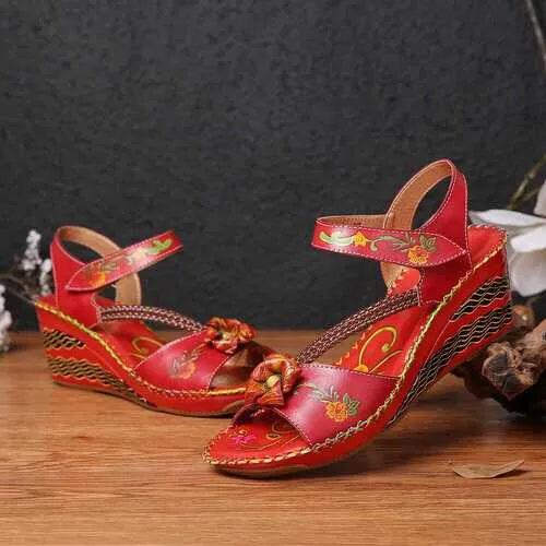 Bohemian Wedge Sandals