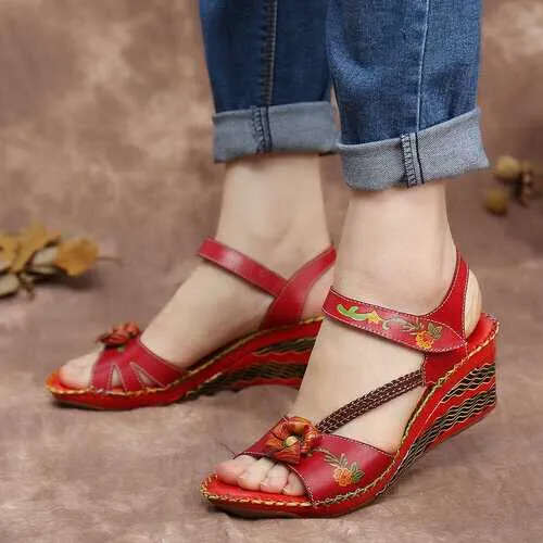 Bohemian Wedge Sandals