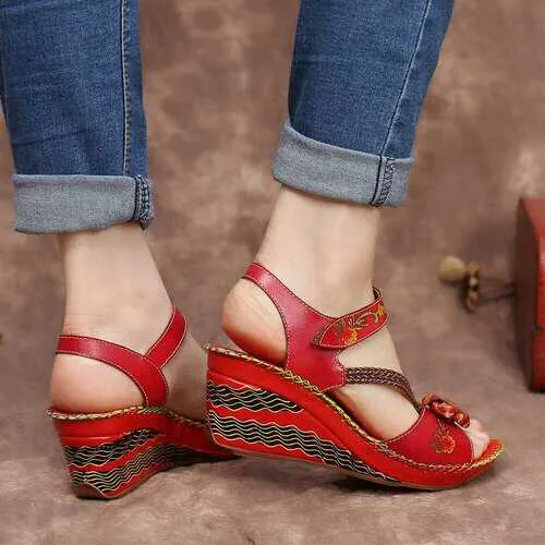 Bohemian Wedge Sandals
