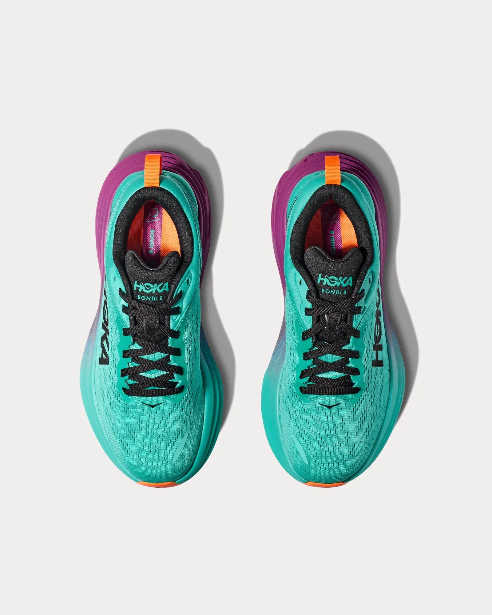 Bondi 8 Electric Aqua / Black Running Shoes