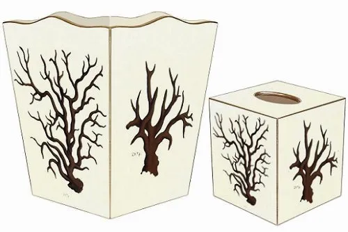 Branching Coral Decoupage Bath Sets