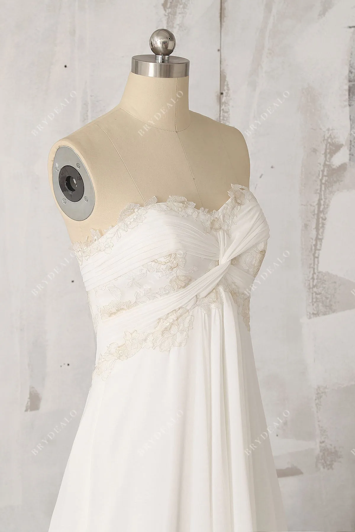 Chic Empire Strapless A-line Chiffon Maternity Beach Wedding Dress