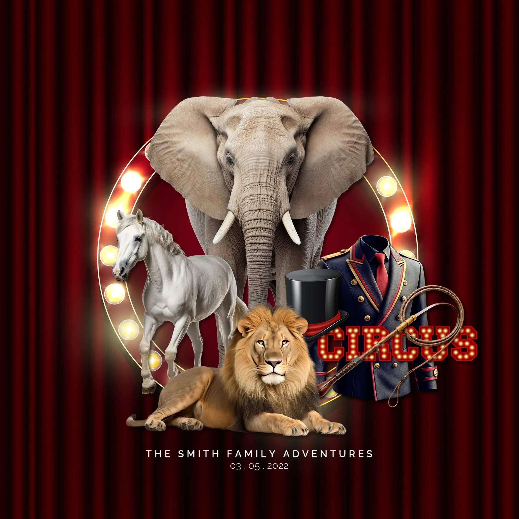 Circus Carnival Elements Digital Scrapbook Kit