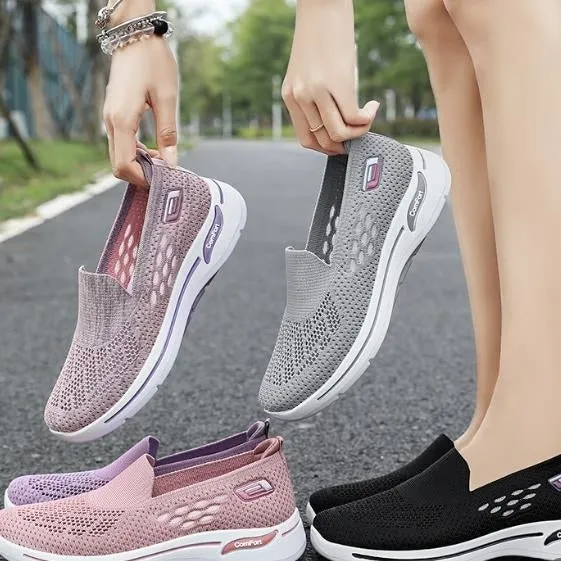 cloth shoes single shoes hiking shoes womens casual and breathable shoes for middle-aged and elderly mothers