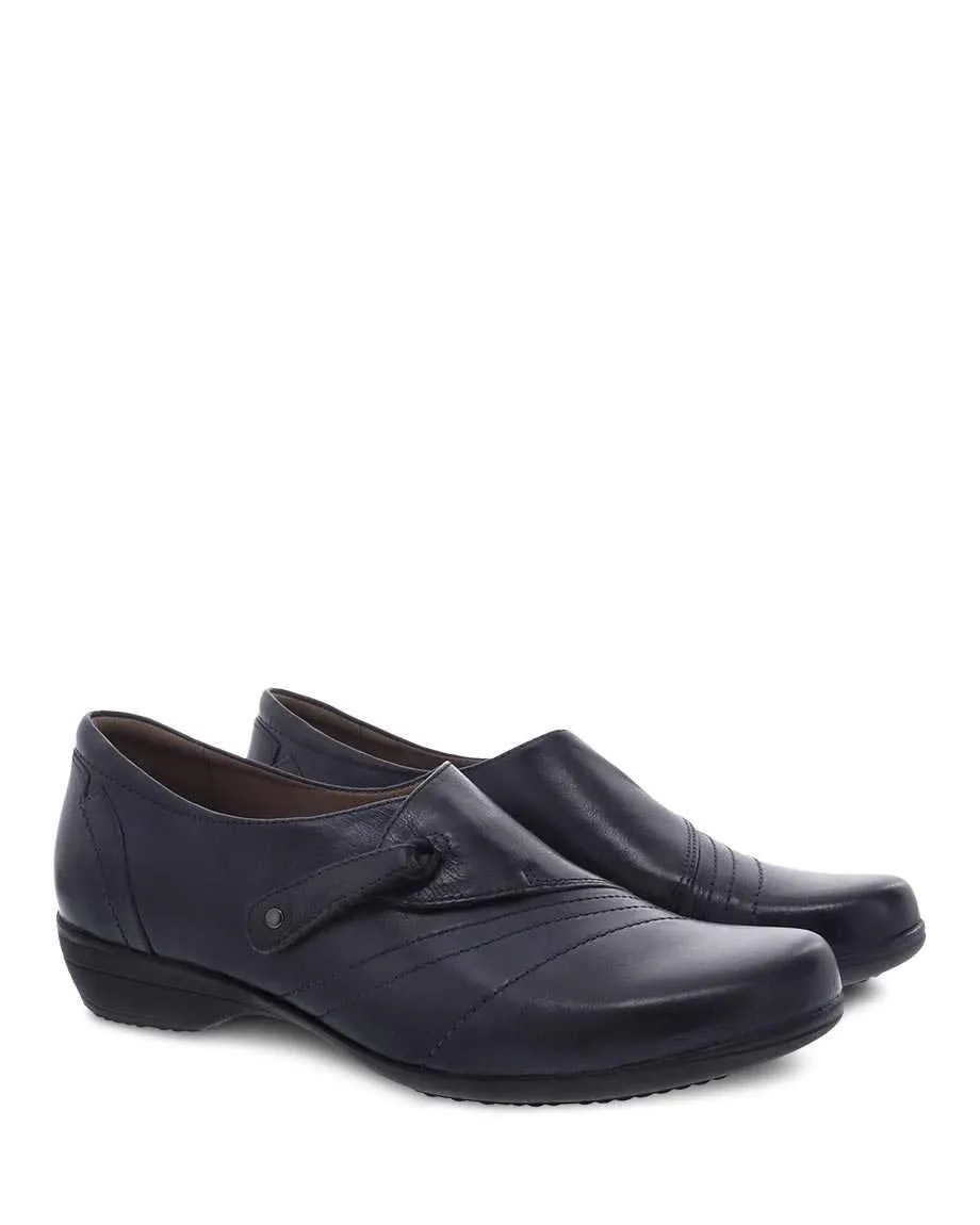 Dansko Women's Franny Shoes- Navy Leather