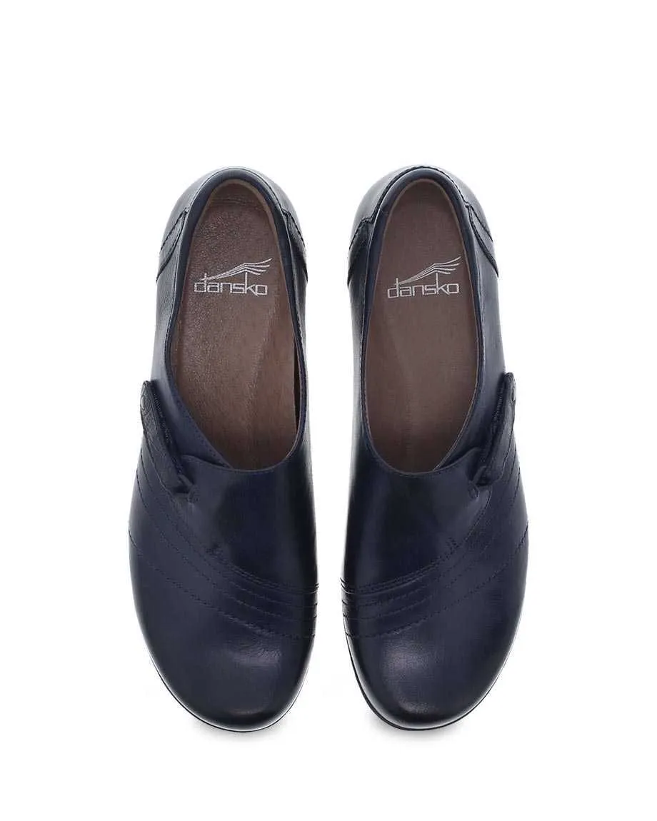 Dansko Women's Franny Shoes- Navy Leather