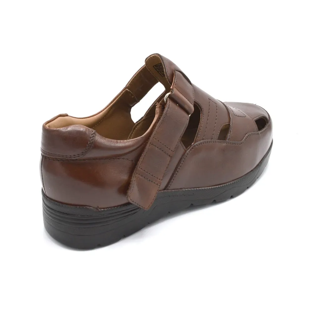 DB Barney - Mens Extra Wide Fit Summer Sandal - 6V (6E-8E) Fitting - Brown