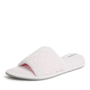 Dearfoams Women's Beatrice Side Gore Slide Slipper, Fresh Pink, Large