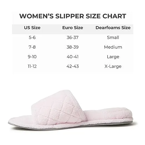 Dearfoams Women's Beatrice Side Gore Slide Slipper, Fresh Pink, Large