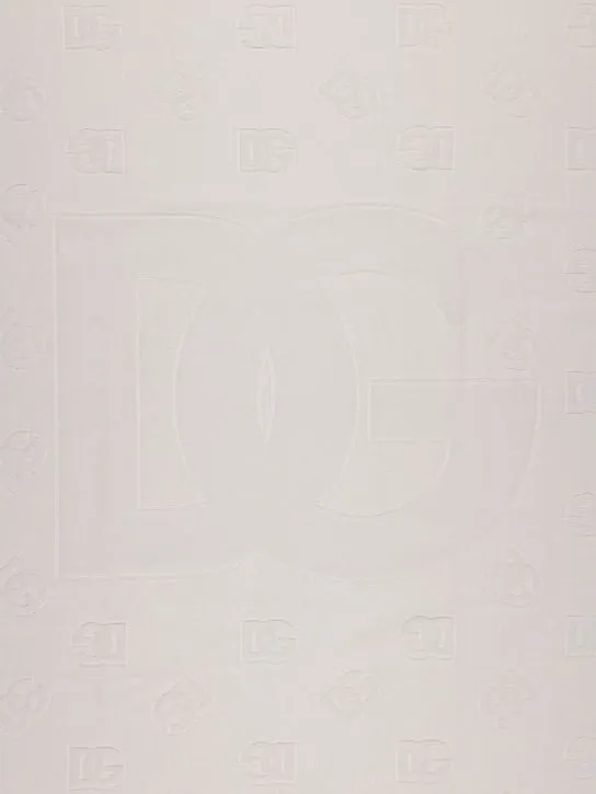 Dolce&amp;Gabbana   Monogram jacquard cotton beach towel 