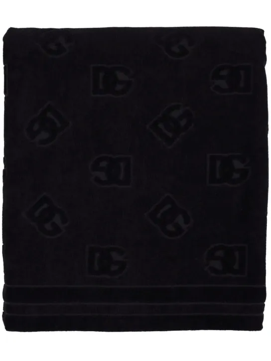 Dolce&amp;Gabbana   Monogram jacquard cotton beach towel 