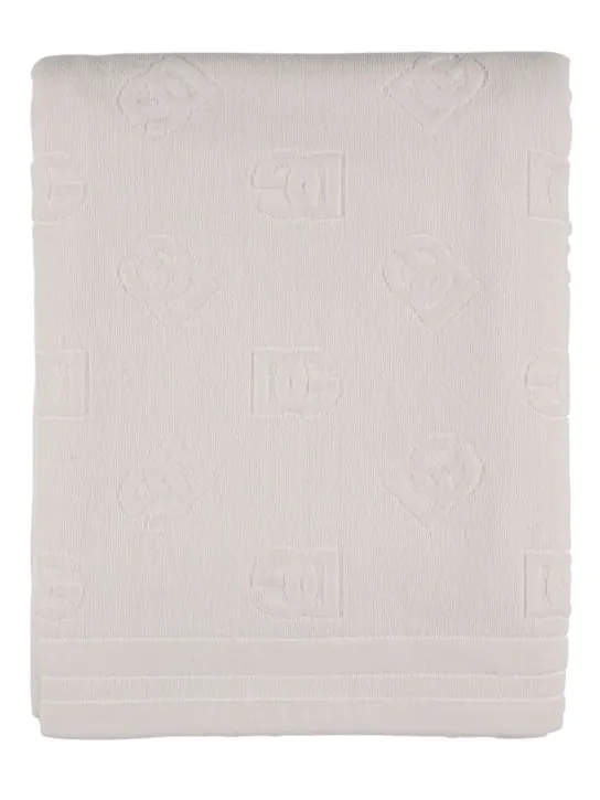 Dolce&amp;Gabbana   Monogram jacquard cotton beach towel 