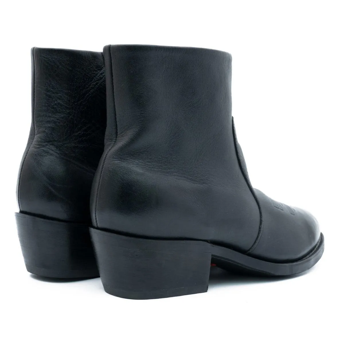 Durango Western Side Ankle Boots Leather Black Colour For Women