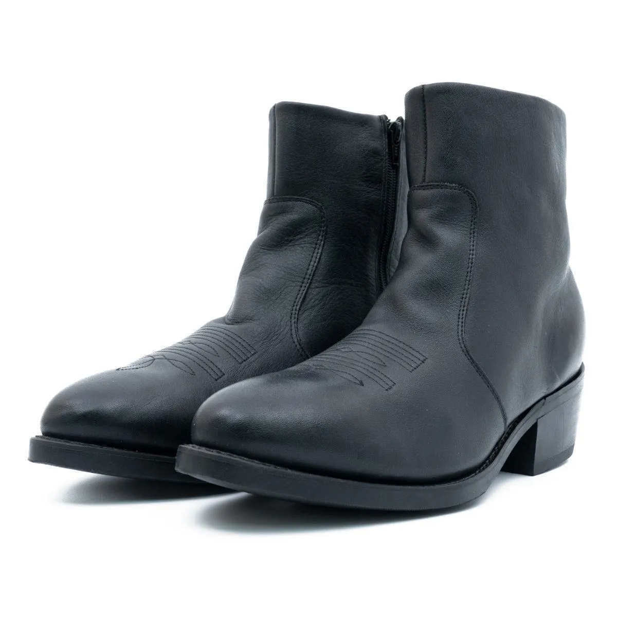 Durango Western Side Ankle Boots Leather Black Colour For Women