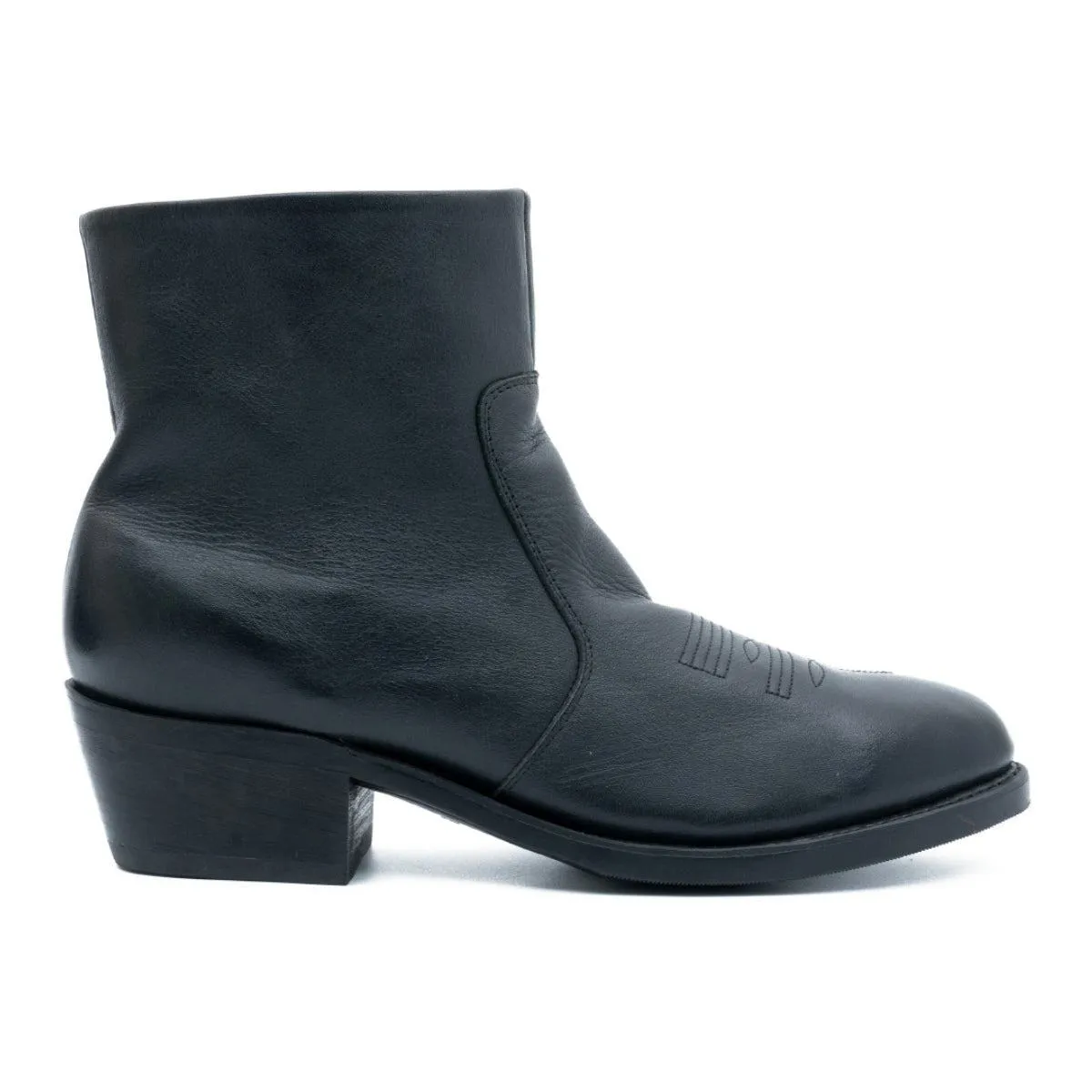Durango Western Side Ankle Boots Leather Black Colour For Women