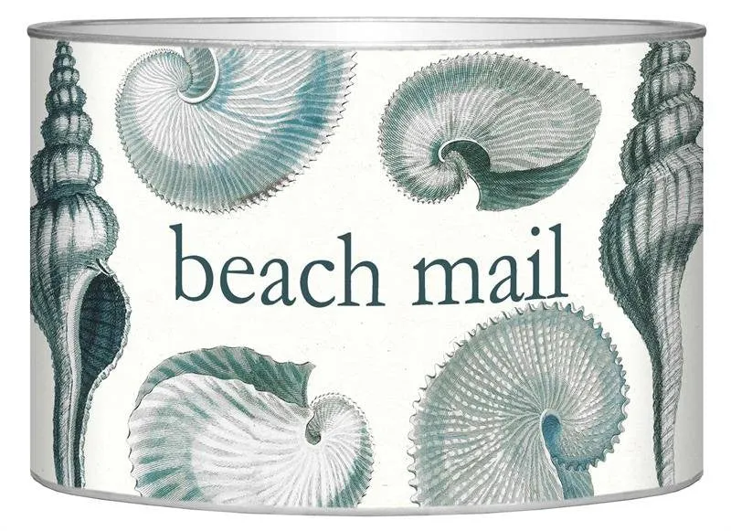 Exotic Shells Decoupage Beach Mail Organizer