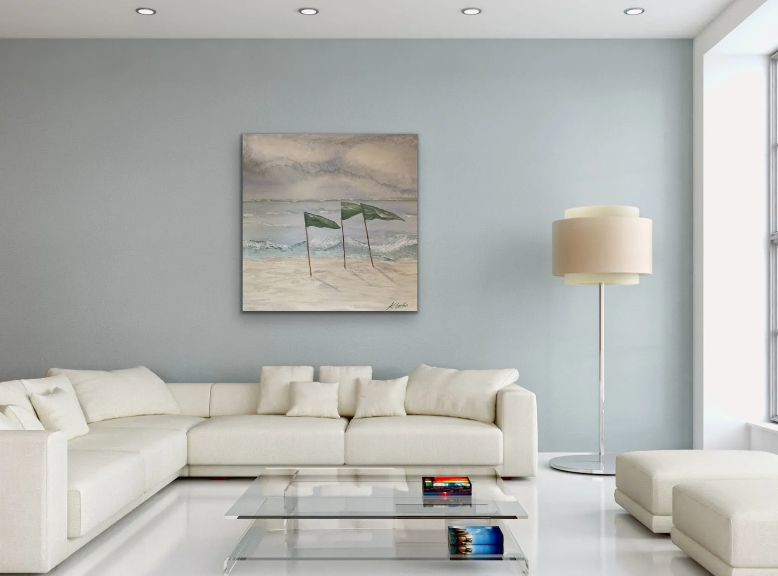 Finish Line Original Canvas by Kerrie Griffin