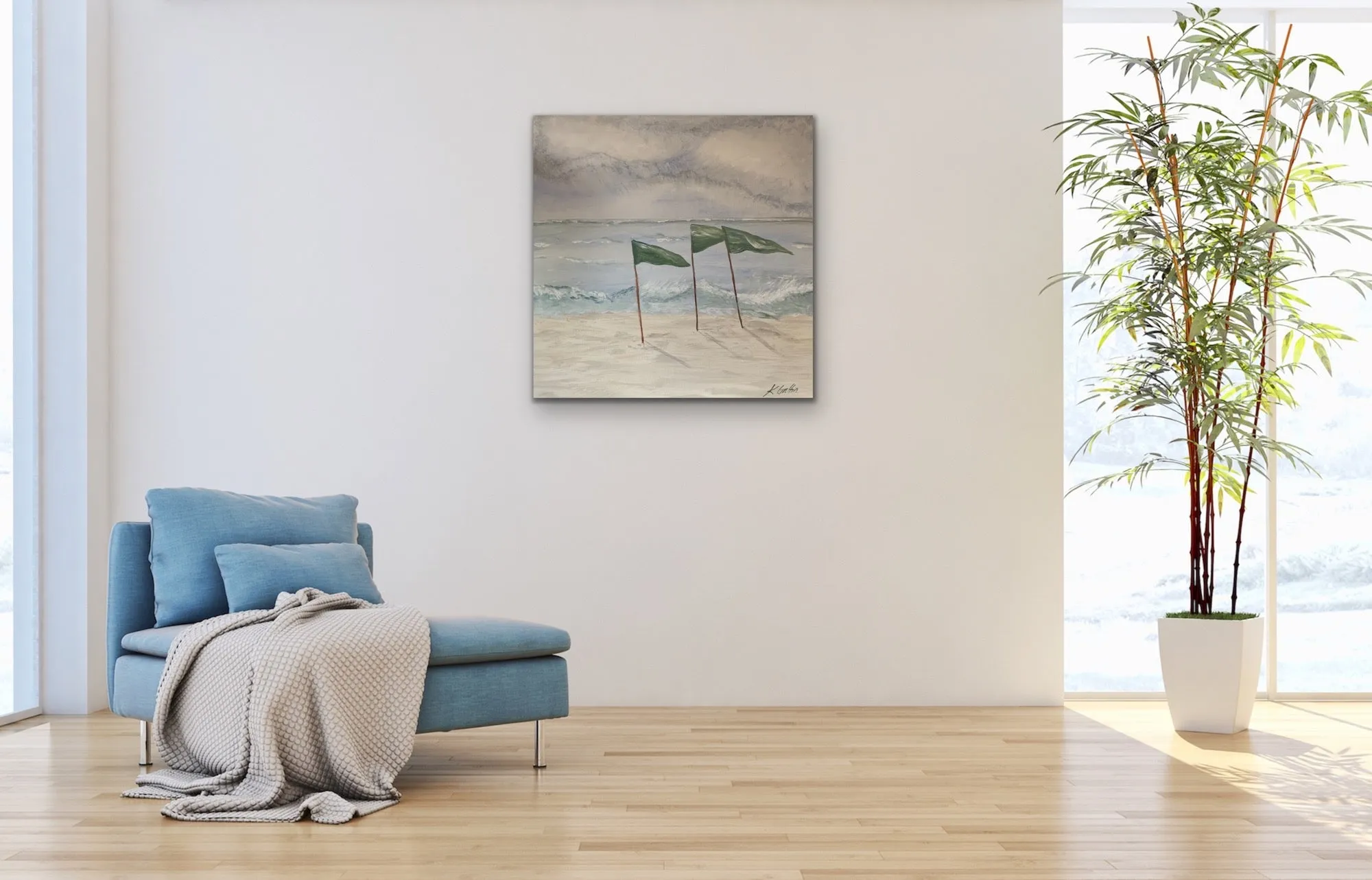 Finish Line Original Canvas by Kerrie Griffin