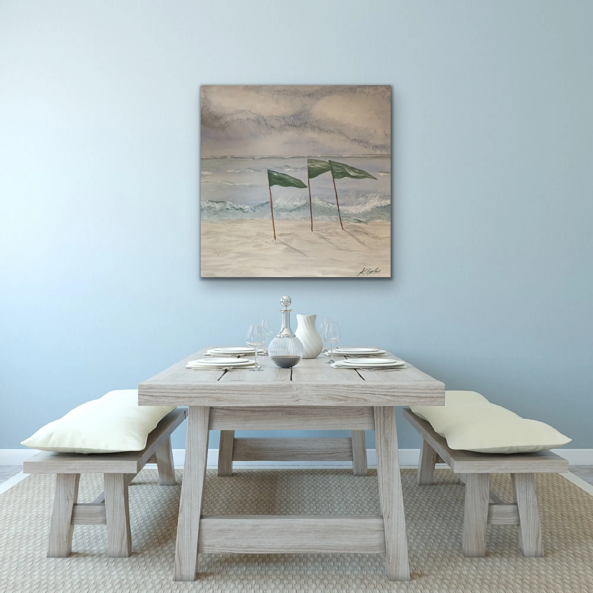 Finish Line Original Canvas by Kerrie Griffin