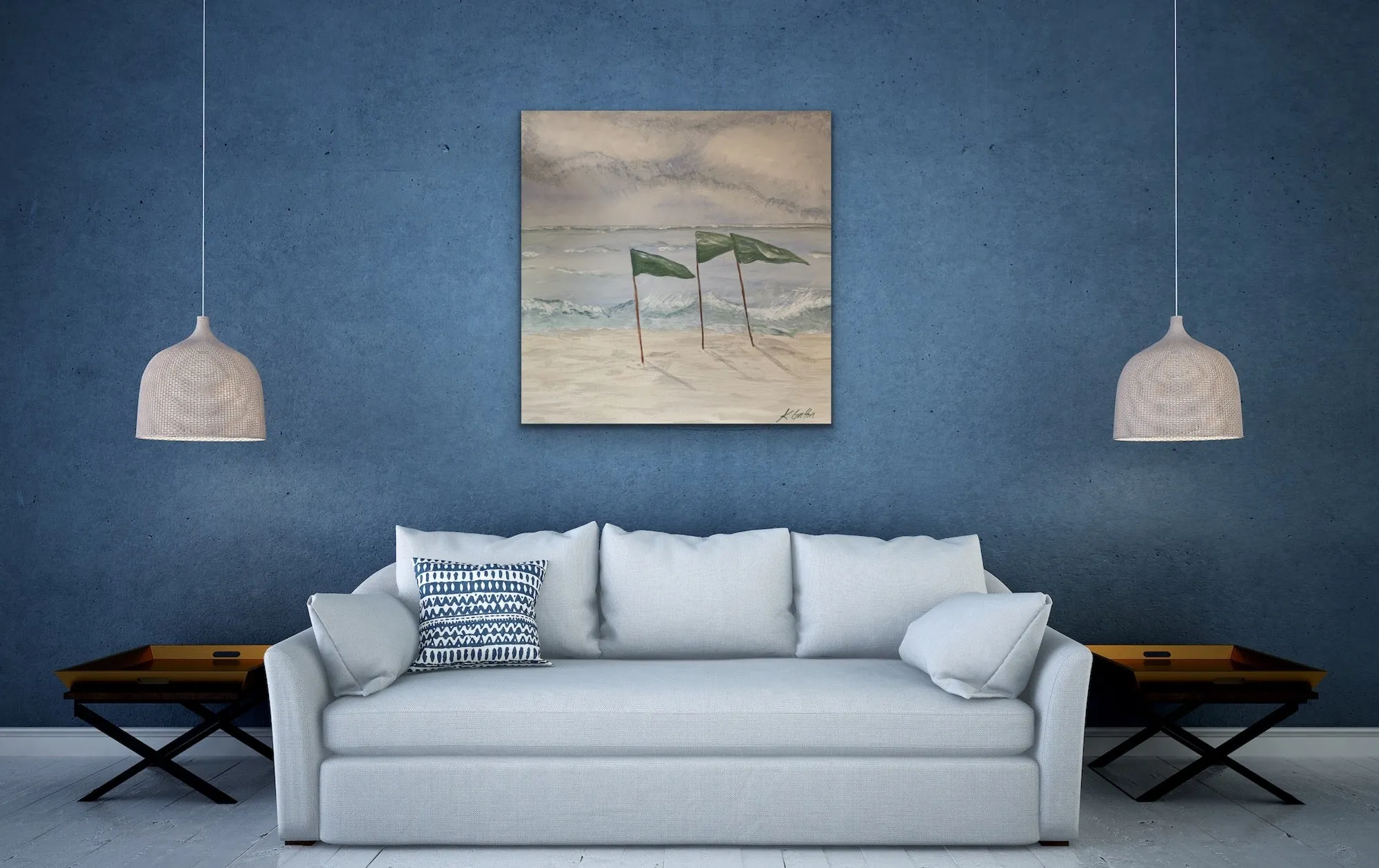 Finish Line Original Canvas by Kerrie Griffin