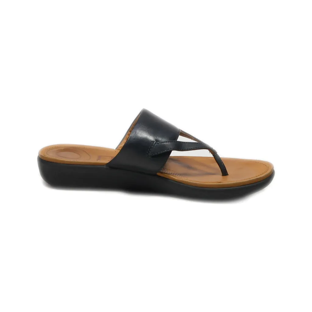 Fitflop Flip Flops Leather Black Colour For Women