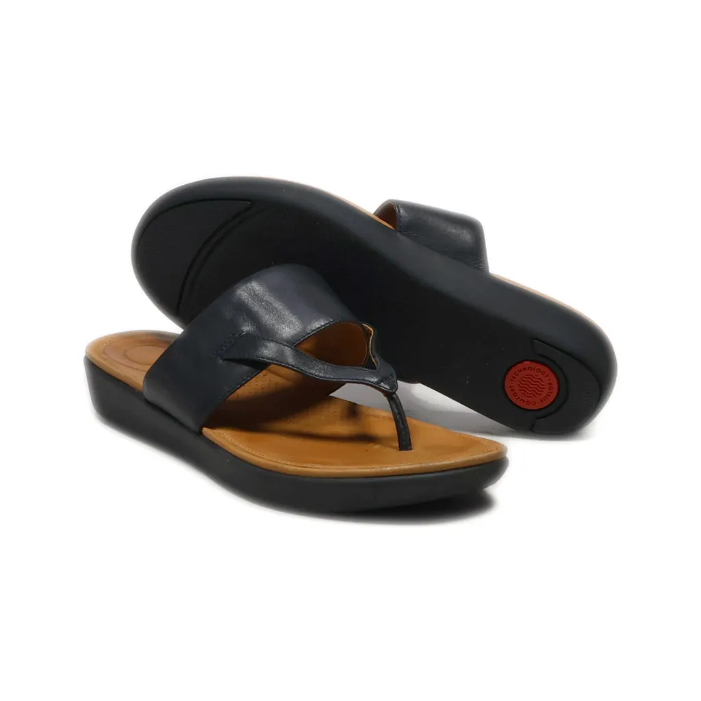 Fitflop Flip Flops Leather Black Colour For Women