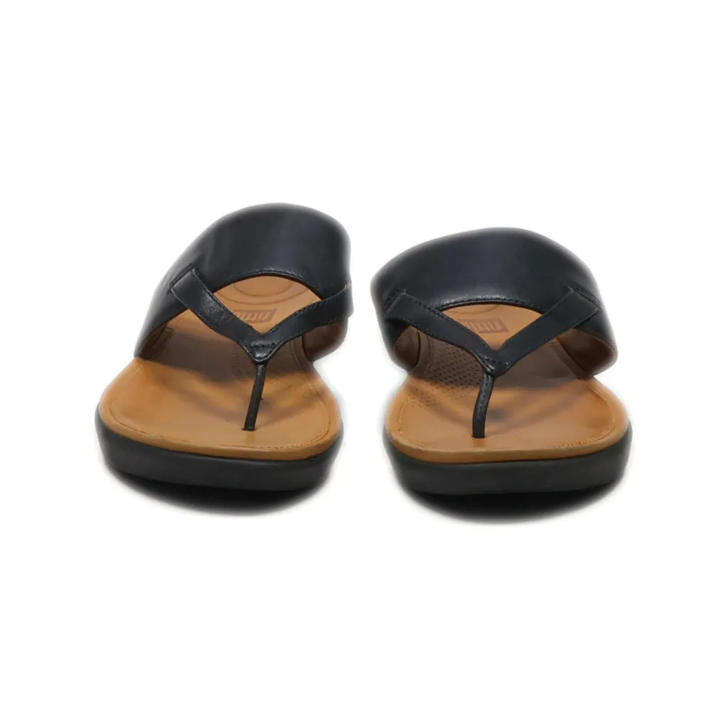 Fitflop Flip Flops Leather Black Colour For Women