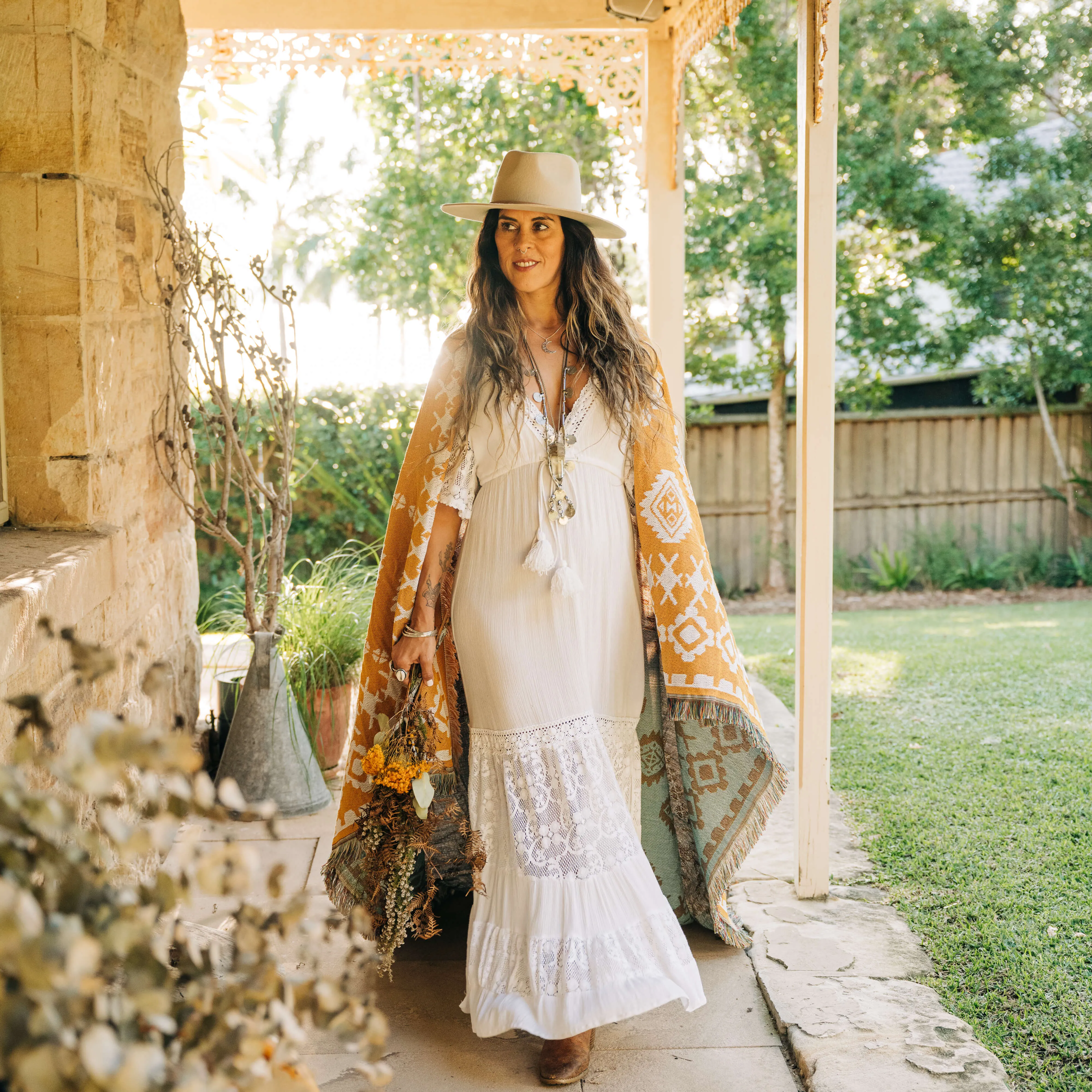 'Good Day Sunshine' Woven Picnic Rug / Throw