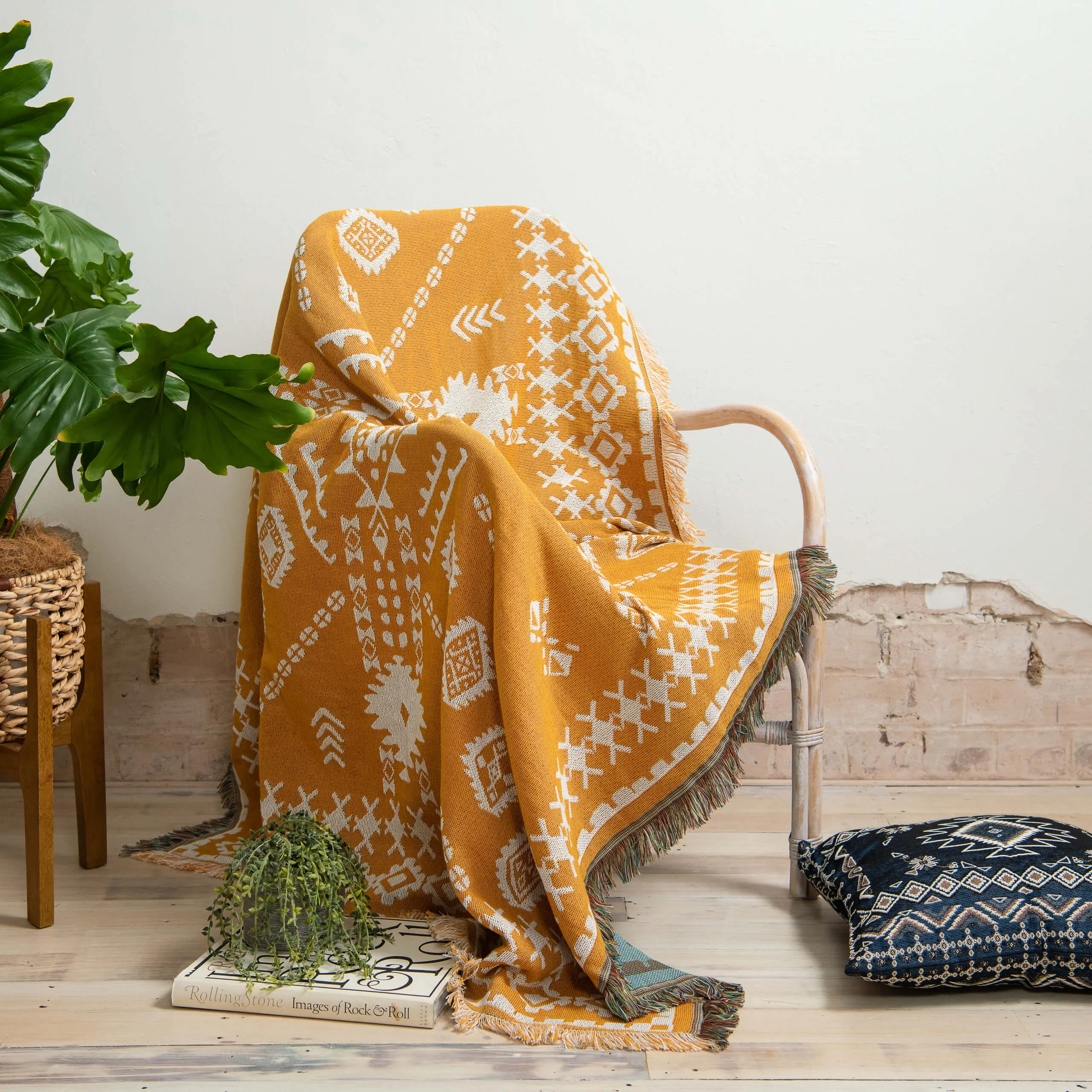 'Good Day Sunshine' Woven Picnic Rug / Throw