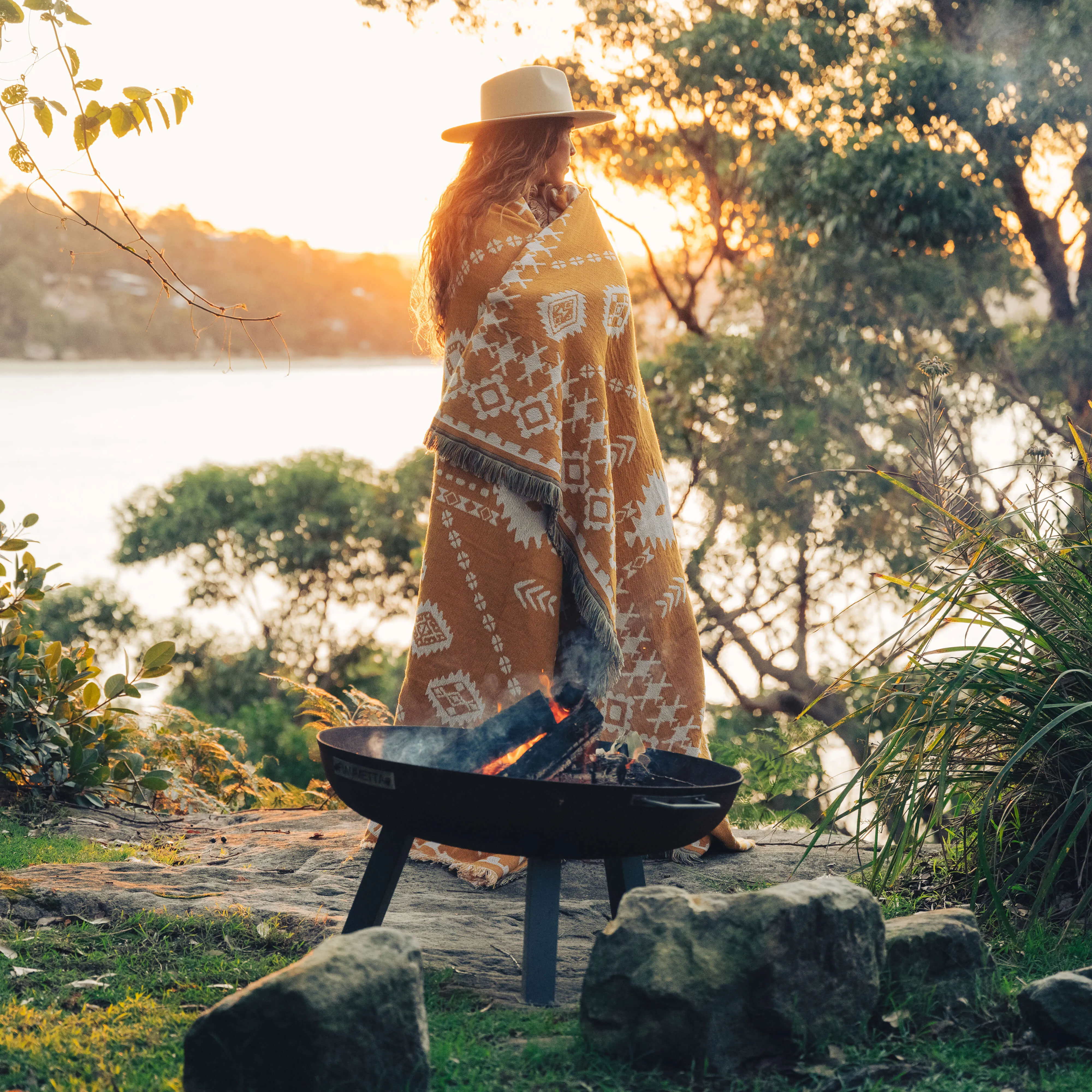 'Good Day Sunshine' Woven Picnic Rug / Throw