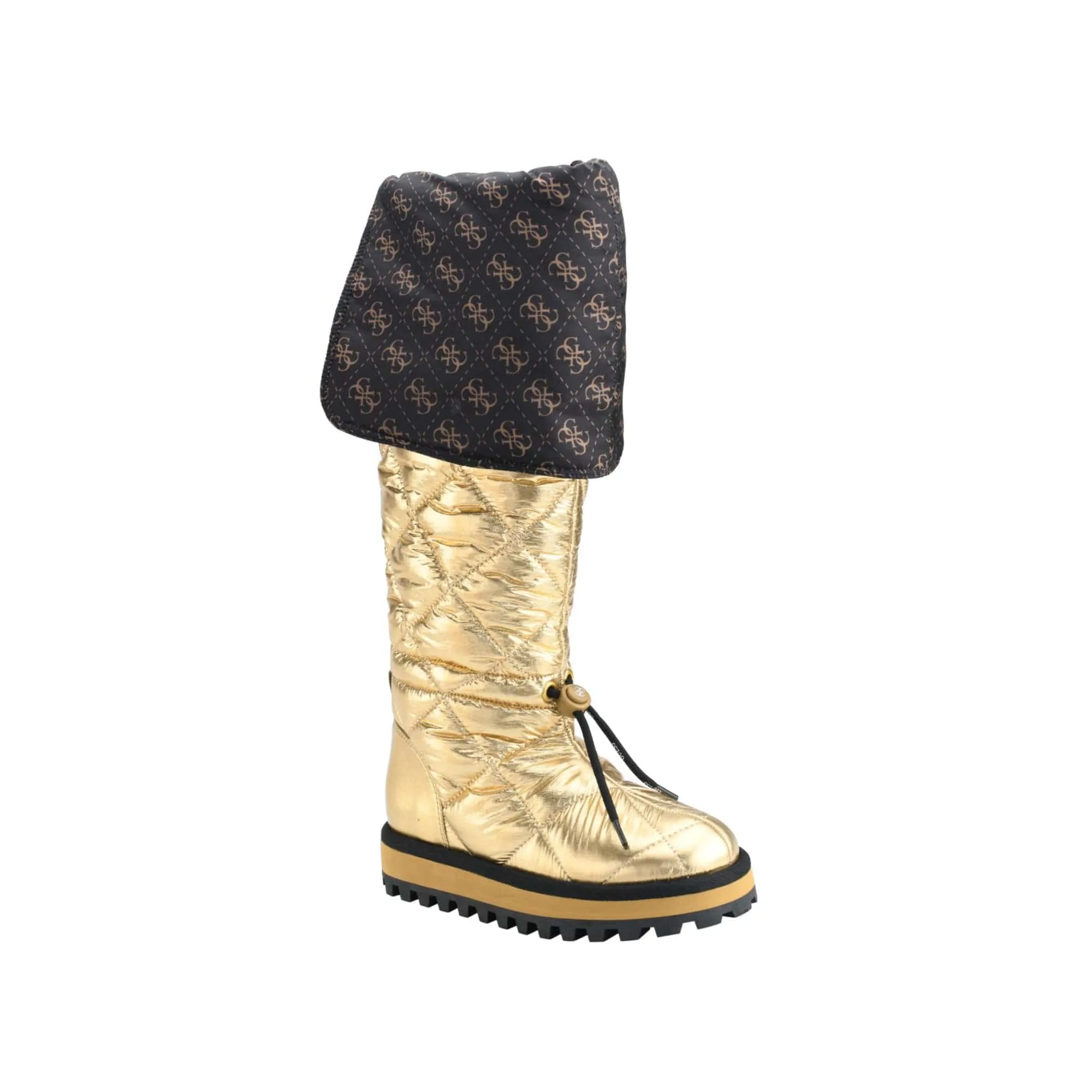 GUESS - Gold Lug Sole Quilted Ladiva Round Toe Platform