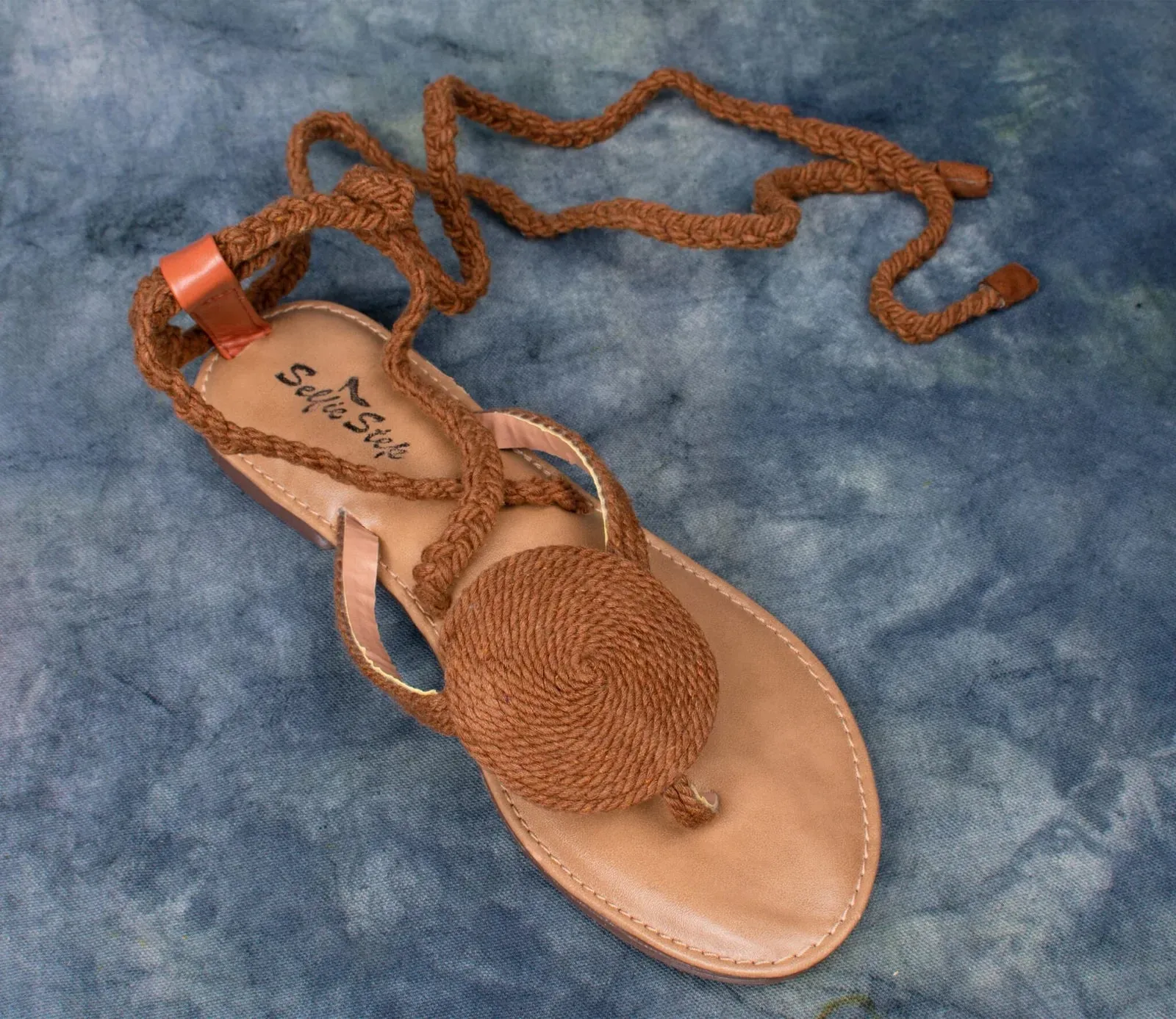 Handcrafted Rope-Style Sandal with Leather Base