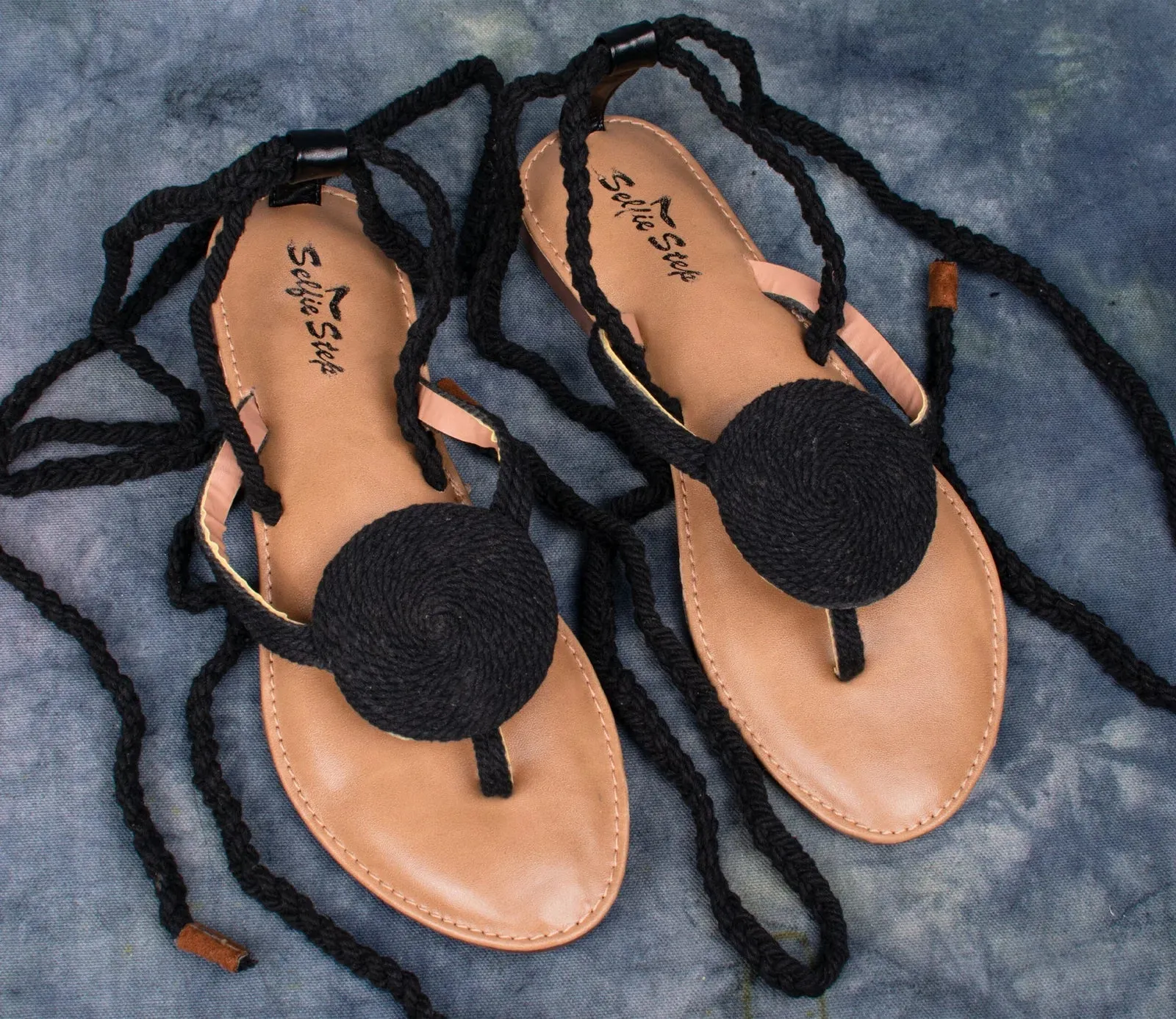 Handcrafted Rope-Style Sandal with Leather Base