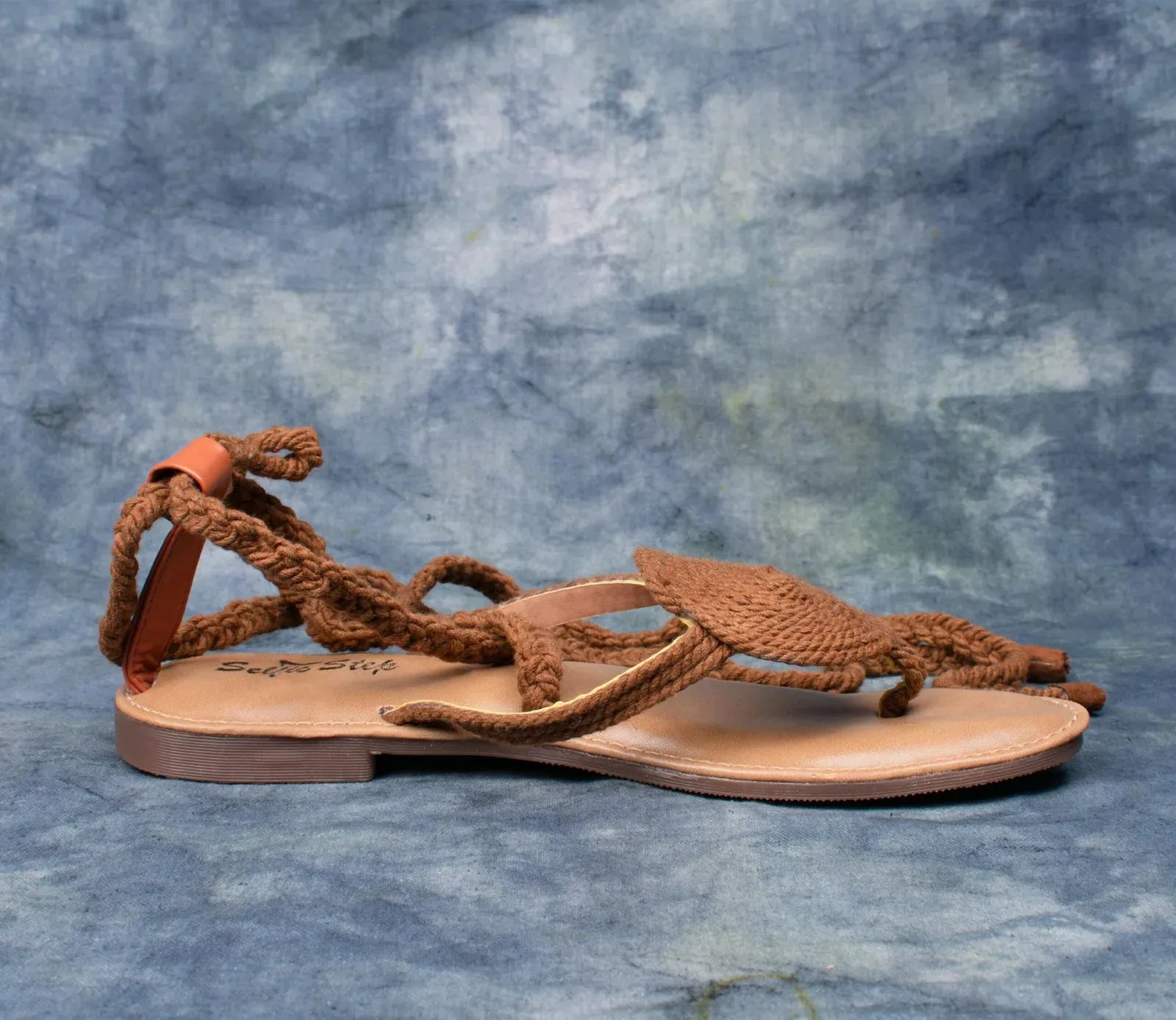 Handcrafted Rope-Style Sandal with Leather Base