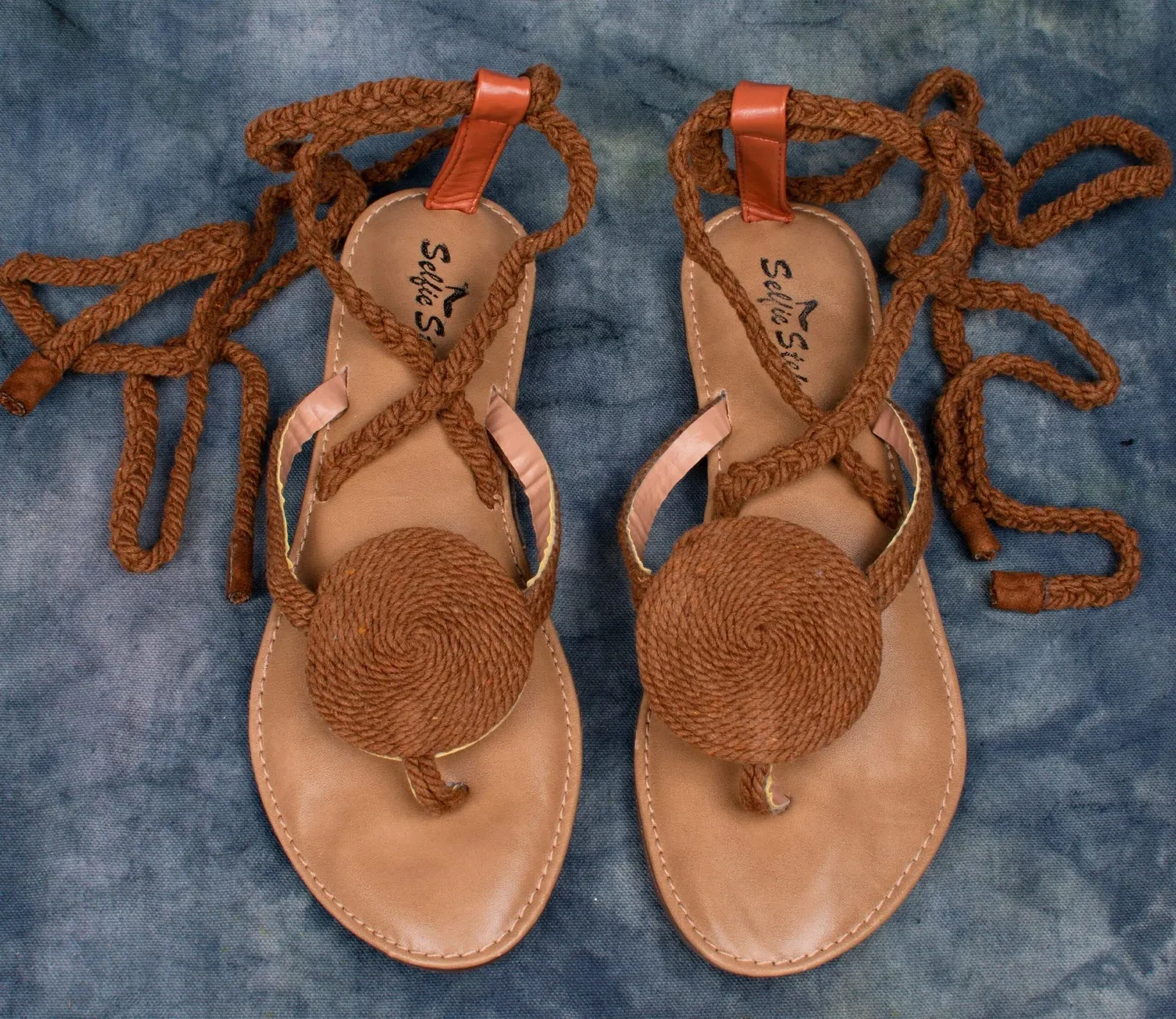 Handcrafted Rope-Style Sandal with Leather Base