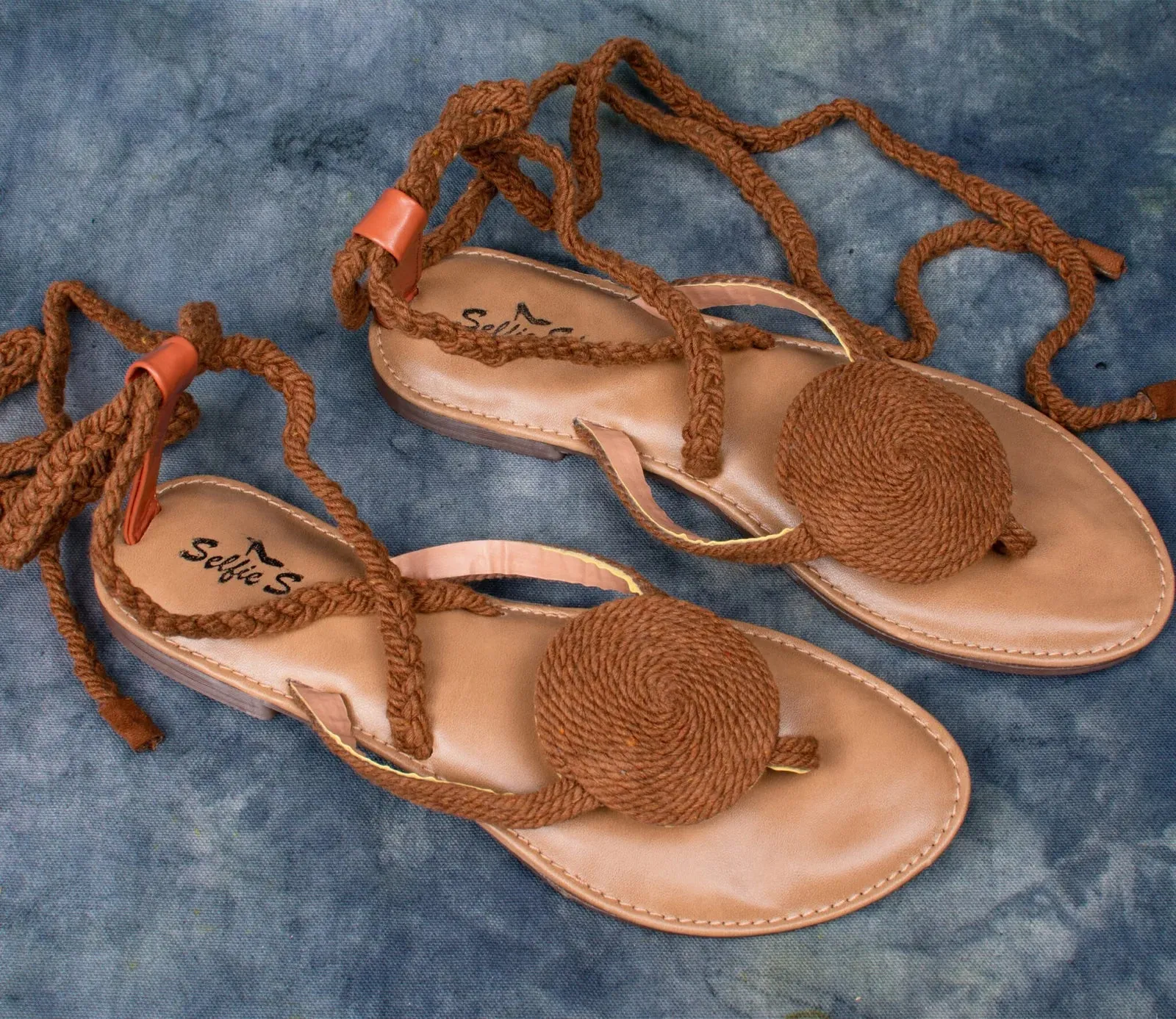 Handcrafted Rope-Style Sandal with Leather Base