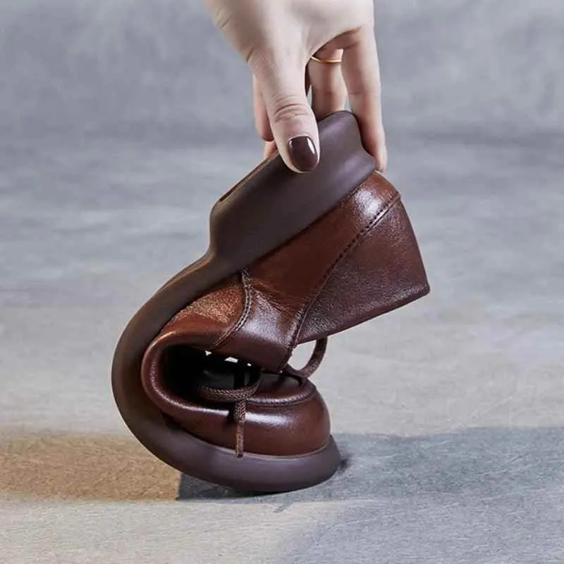 Handmade Leather Pumps: AZ258 Women's Dress Shoes with Casual Heel