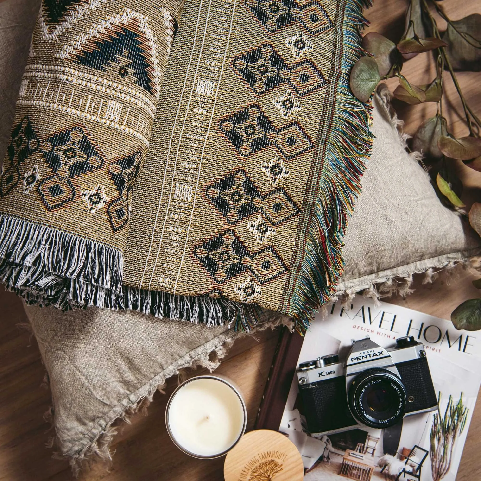 'Hey Jude' Woven Picnic Rug / Throw