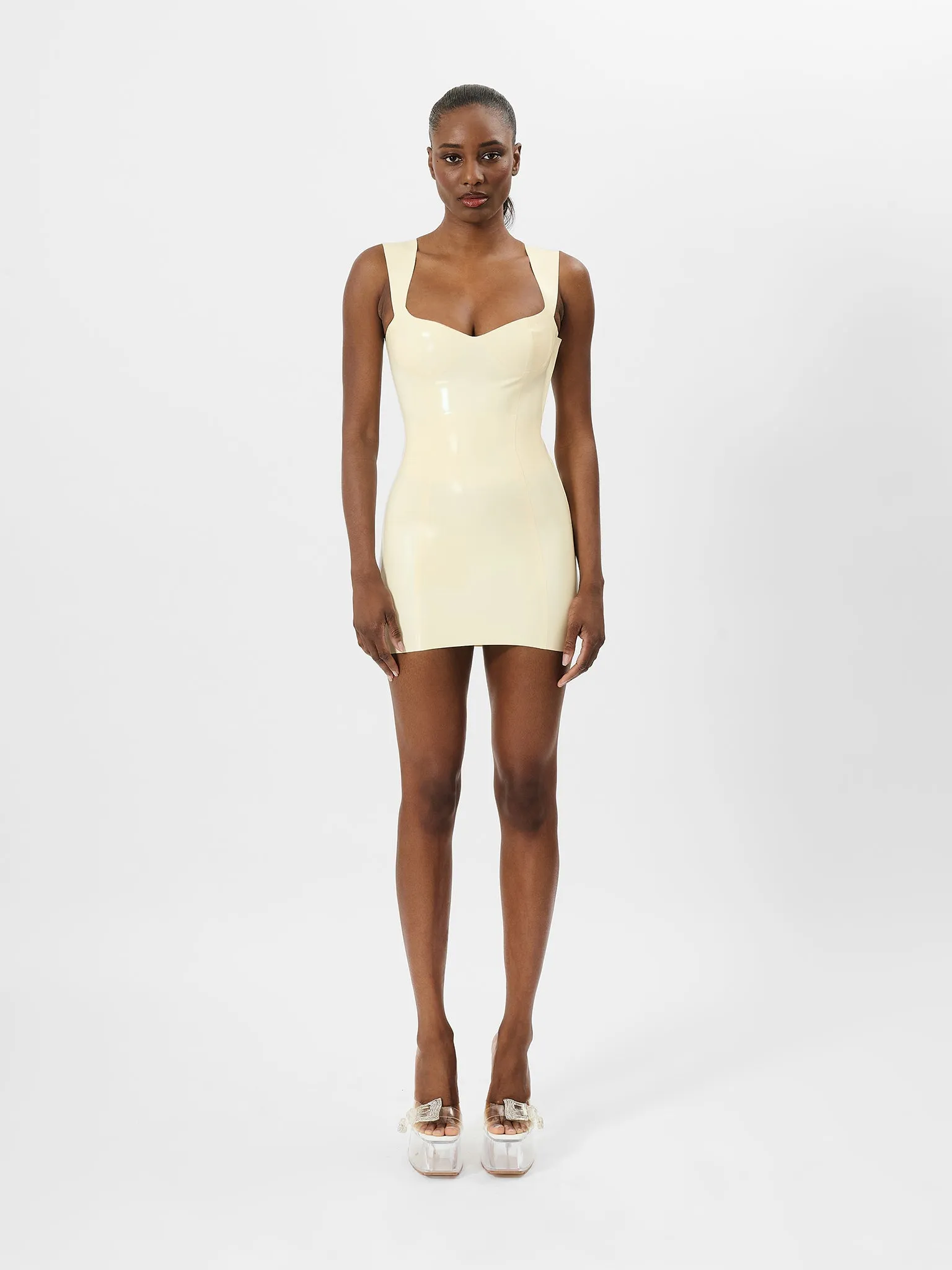 Holli Would Latex Dress White