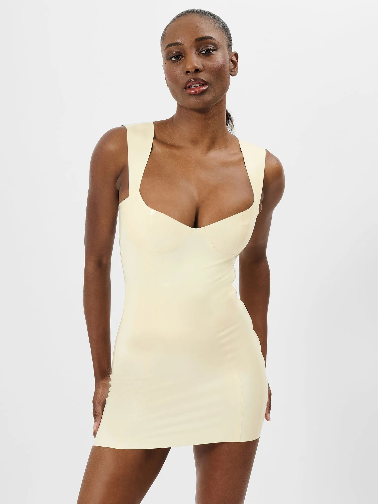 Holli Would Latex Dress White