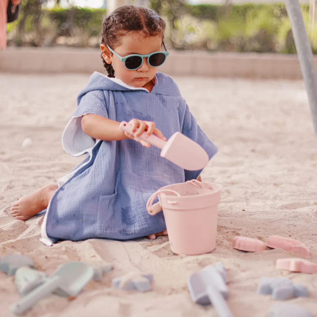 Hooded Beach Towel - Sea Blue (2 - 6 Years)
