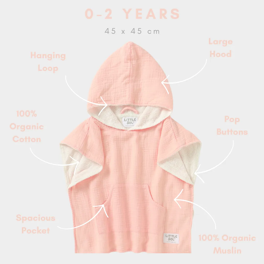 Hooded Beach Towel - Soft Pink (0 - 2 Years)