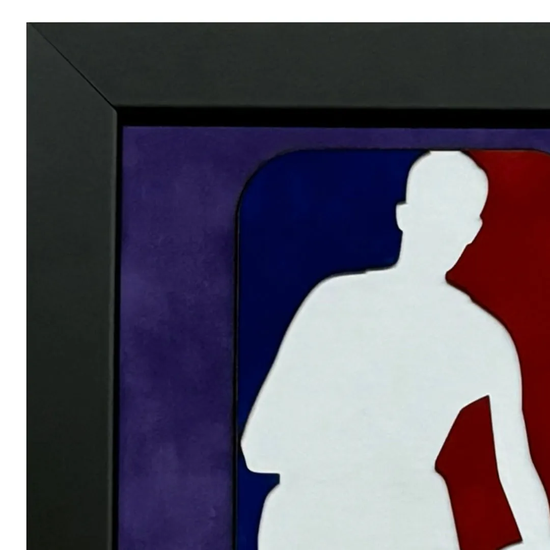 Jerry West Logoman Hand Signed & Framed Los Angeles Lakers 8x10 Photo (JSA)