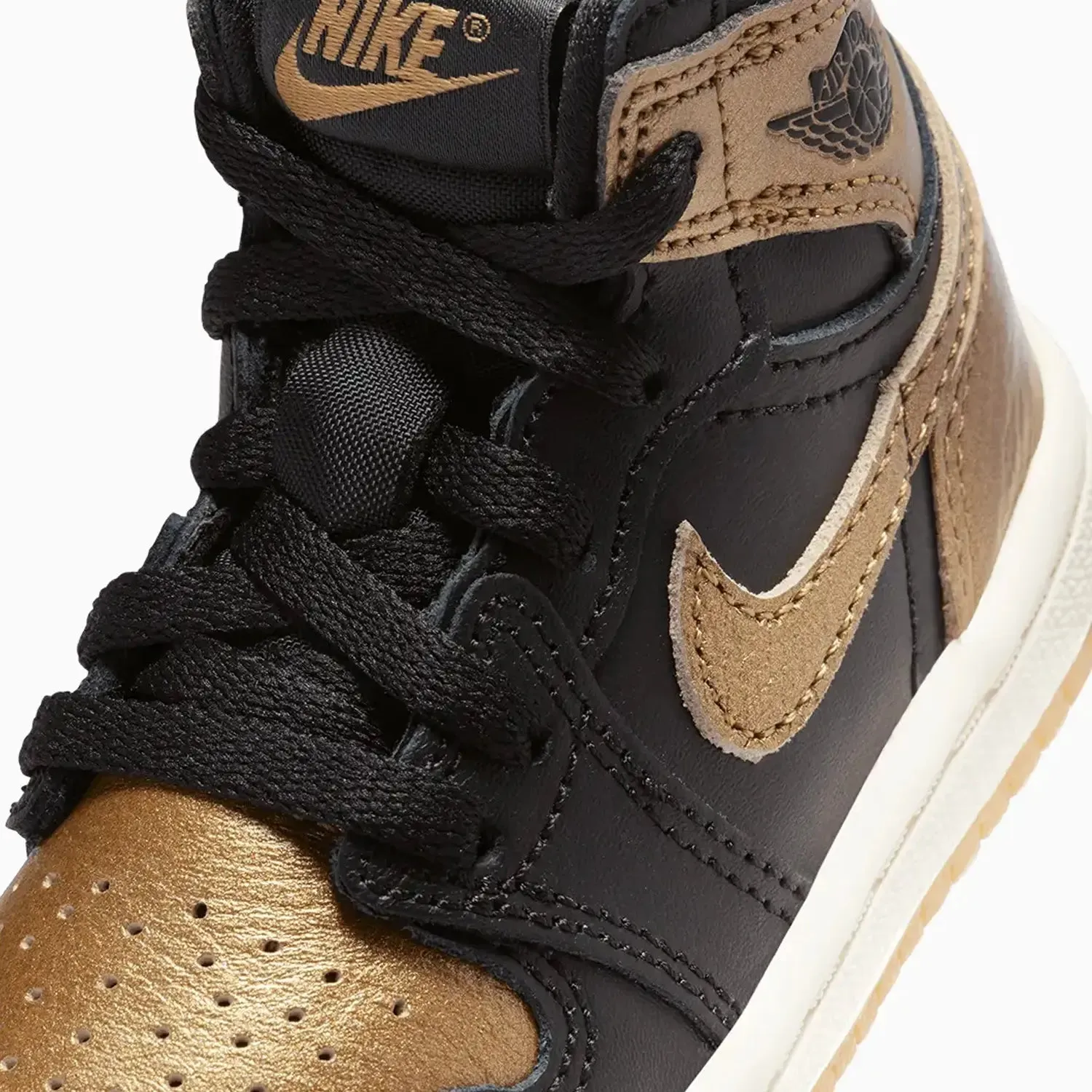 Kid's Air Jordan 1 Retro High OG "Black Metallic Gold" Toddlers