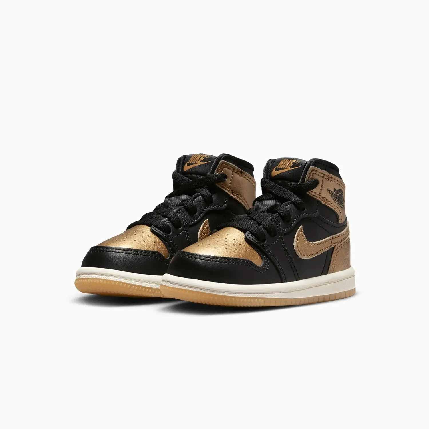 Kid's Air Jordan 1 Retro High OG "Black Metallic Gold" Toddlers