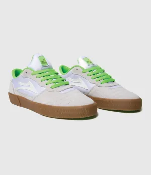 Lakai Cambridge x Yeah Right Skate Shoes White/ UV Green Suede