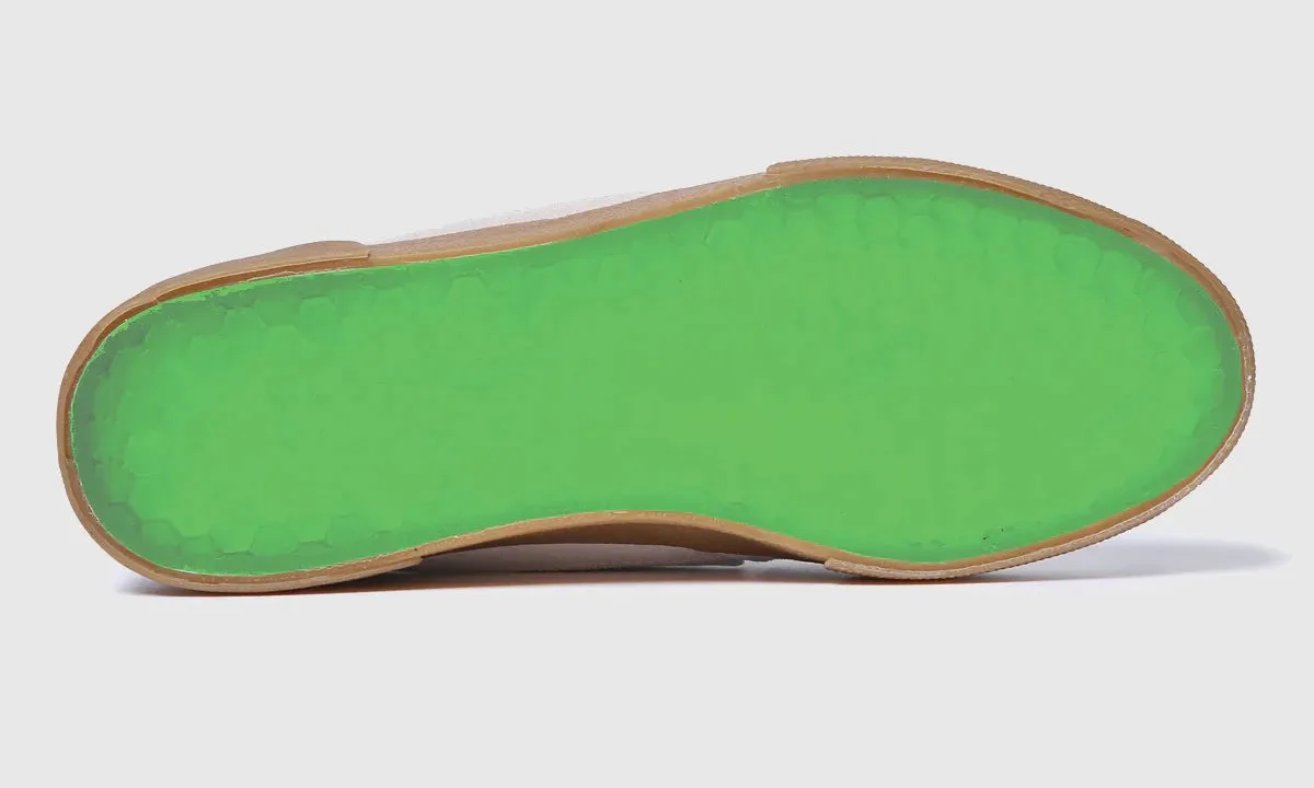 Lakai Cambridge x Yeah Right Skate Shoes White/ UV Green Suede