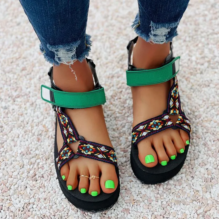 Lightly foamed flat large size beach sandals