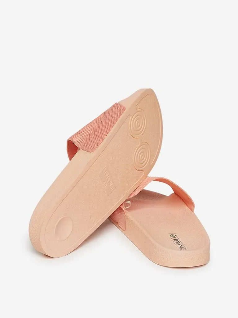 Luna Blu Peach Pool Slides