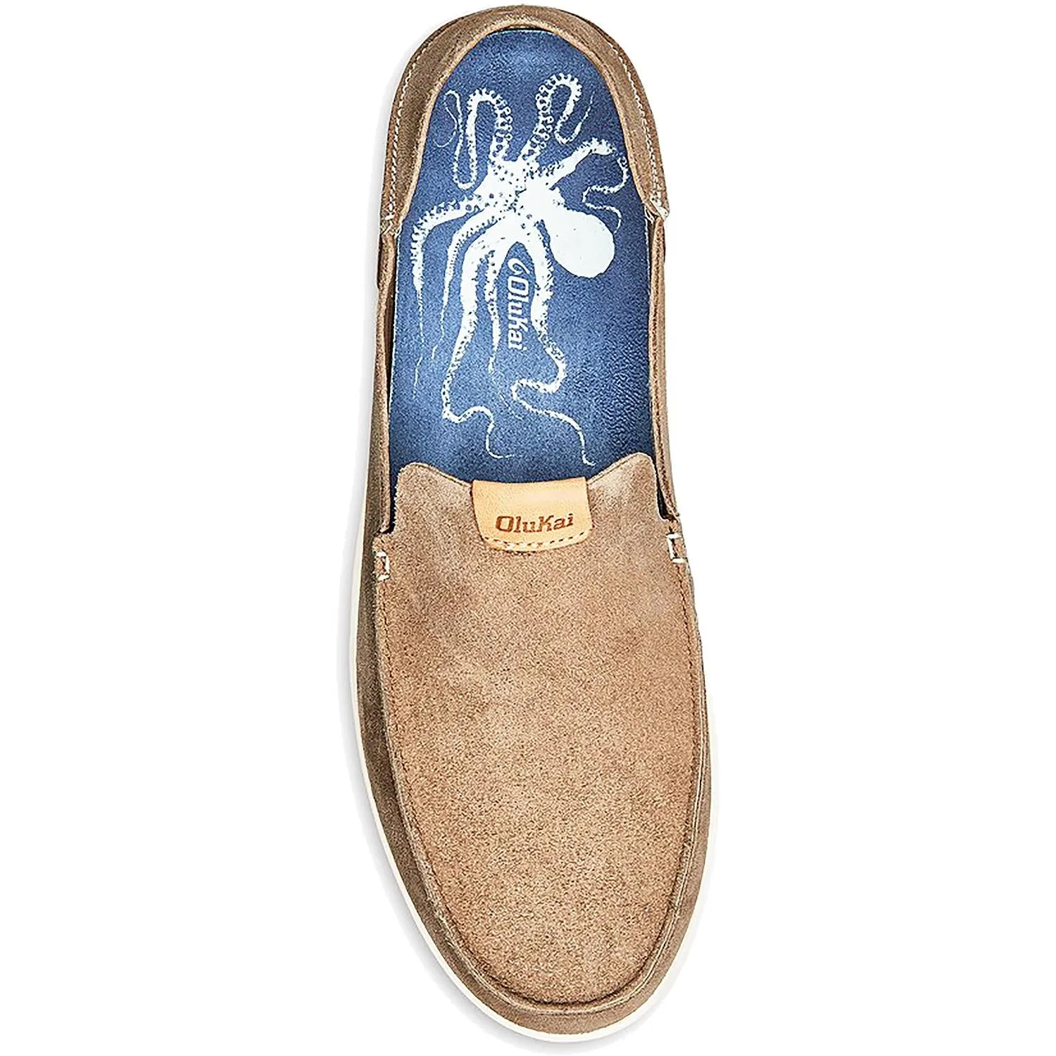 Men's OluKai Nalukai Kala Slip-On Sand/Bone Leather